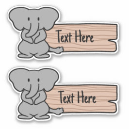 Etiqueta Cute Elephant