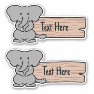 Etiqueta Cute Elephant