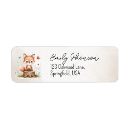 Etiqueta Cute fox baby shower 