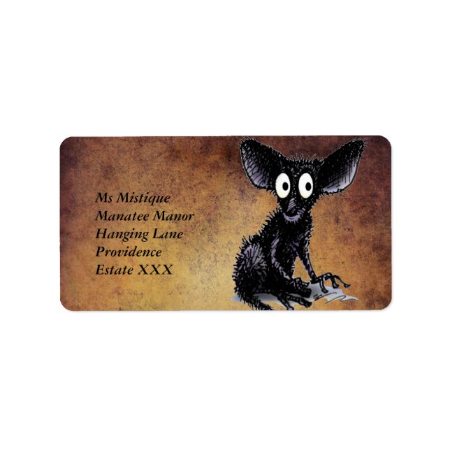 Etiqueta Cute Funny Aye-Aye (Frente)