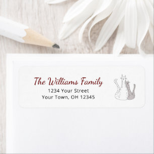 Etiqueta Cute gatos dibujando gatitos festivos dirección de