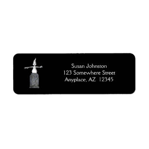 Etiqueta Cute ghost Tombstone Halloween