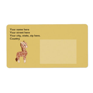 Etiqueta Cute Giraffe