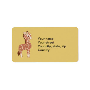 Etiqueta Cute Giraffe