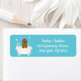 Etiqueta Cute Goldendoodle Bubble Bath