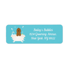 Etiqueta Cute Goldendoodle Bubble Bath