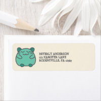 Cute Green Kawaii Hamster Return Address