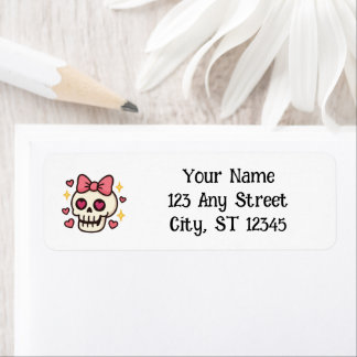 Etiqueta Cute Halloween Skull