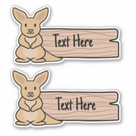 Etiqueta Cute Kangaroo