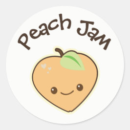 Etiqueta Cute Kawaii Peach Jam
