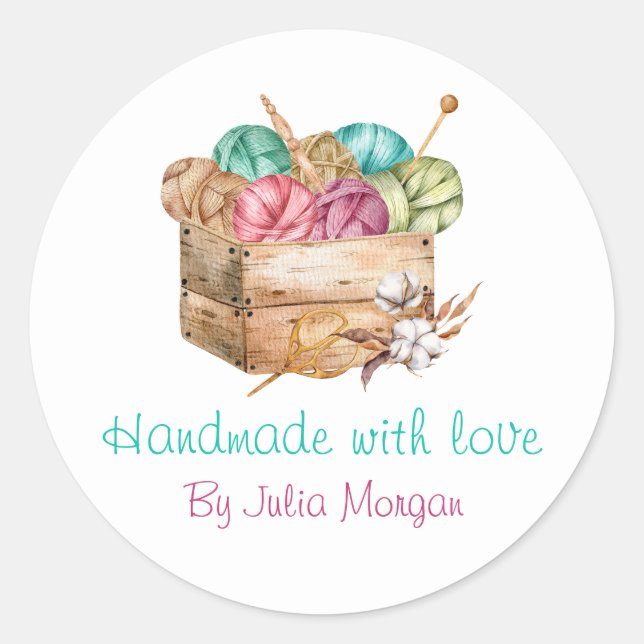 Etiqueta Cute Knit casera (Anverso)