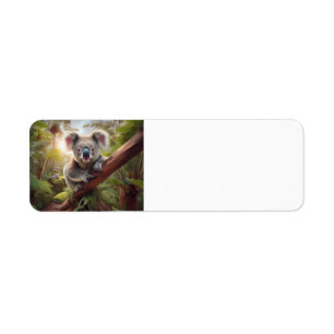 Etiqueta Cute Koala Bear