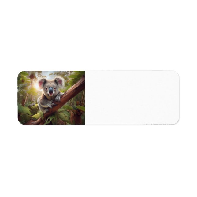 Etiqueta Cute Koala Bear (Frente)