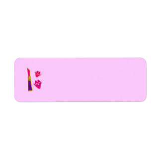 ETIQUETA CUTE LIPSTICK MAKEUP KISSES REDS PINKS MODERNO