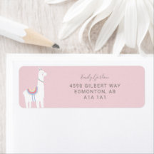 Cute Llama baby ducha chica rosa y marrón