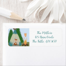 Etiqueta Cute Lone Fox