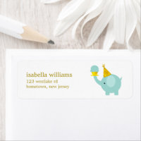 Cute Mint Green Elephant Birday Party