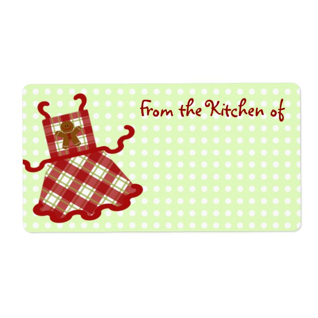 Etiqueta Cute Navidades Baker Kitchen Labels (Frente)