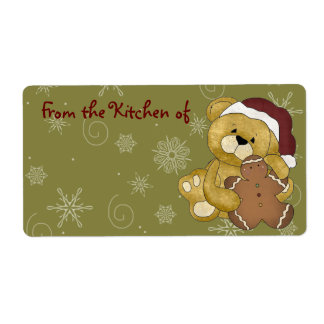 Etiqueta Cute Navidades Gingerbread Kitchen Labels