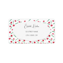 Etiqueta Cute Navidades Tema Rojo Y Verde