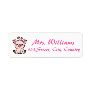 Etiqueta Cute Piggy