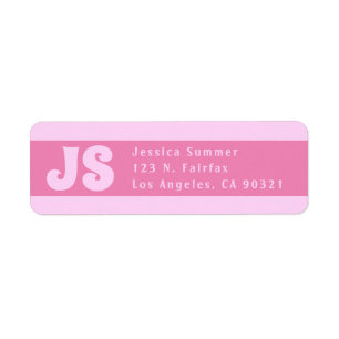 Etiqueta Cute Pink Return Address Labels