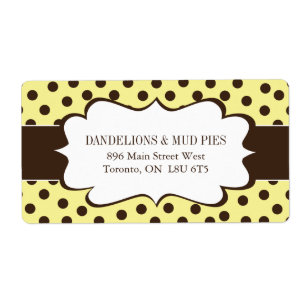 Etiqueta Cute Polk a Dot Shipping Labs