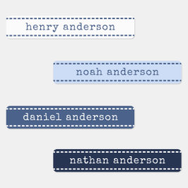 Etiqueta Cute Stitches Blueberry Waterproof Boys