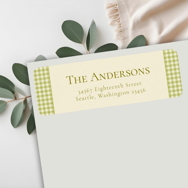 Etiqueta Cute Tartan Plaid Rustic Navidades Rústicos Direcc (Subido por el creador)