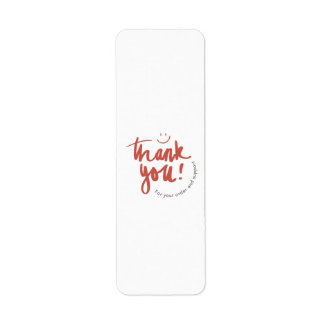Etiqueta cute Thank You Return Address Label– Small Busines
