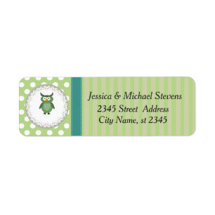 Etiqueta Cute Trendy chica divertido personalizado owl pers