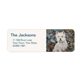 Etiqueta Cute West Highland White Terrier