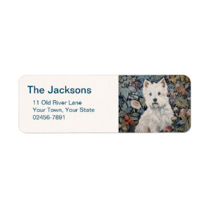 Etiqueta Cute West Highland White Terrier