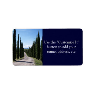 Etiqueta Cypress toscano hermoso