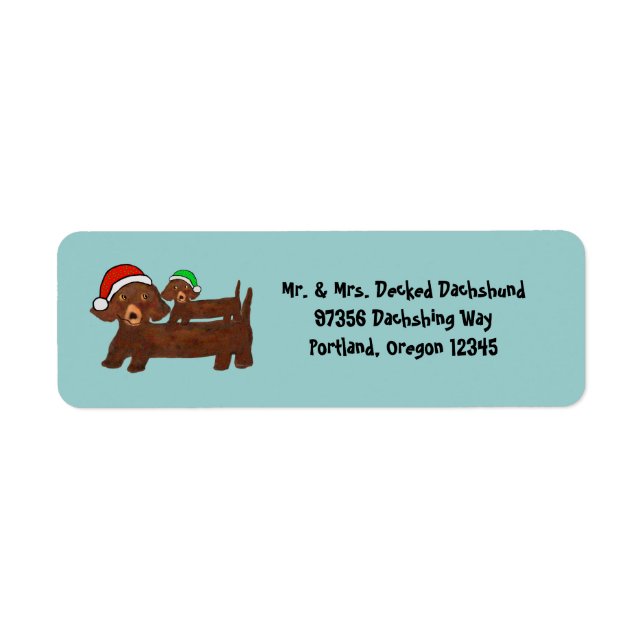 Etiqueta Dachshing all Way (Frente)