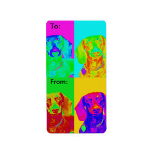 Etiqueta Dachshund del arte de Op. Sys.