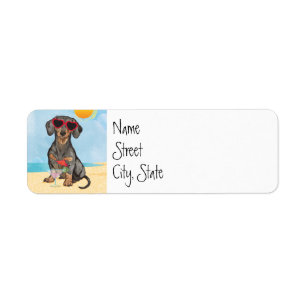 Etiqueta Dachshund del verano