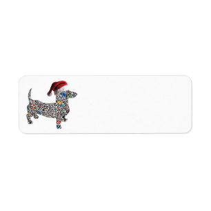 Etiqueta Dachshund Guepardo Psicodélico