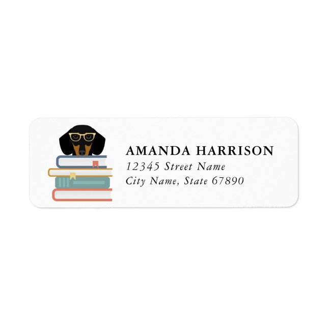 Etiqueta Dachshund Return Address Labels (Frente)