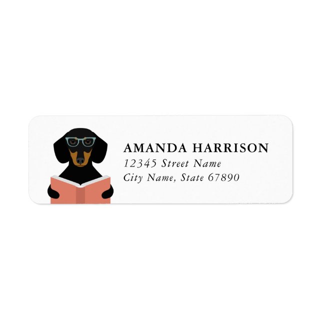 Etiqueta Dachshund Return Address Labels (Frente)