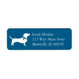 Etiqueta Dachshund Wiener Dog Baby Shower Blue Boy