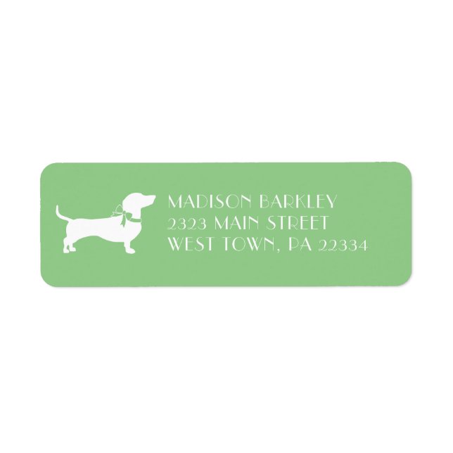 Etiqueta Dachshund Wiener Dog Puppy Label (Frente)