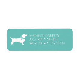 Etiqueta Dachshund Wiener Dog Puppy Label