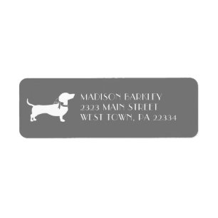 Etiqueta Dachshund Wiener Dog Puppy Label