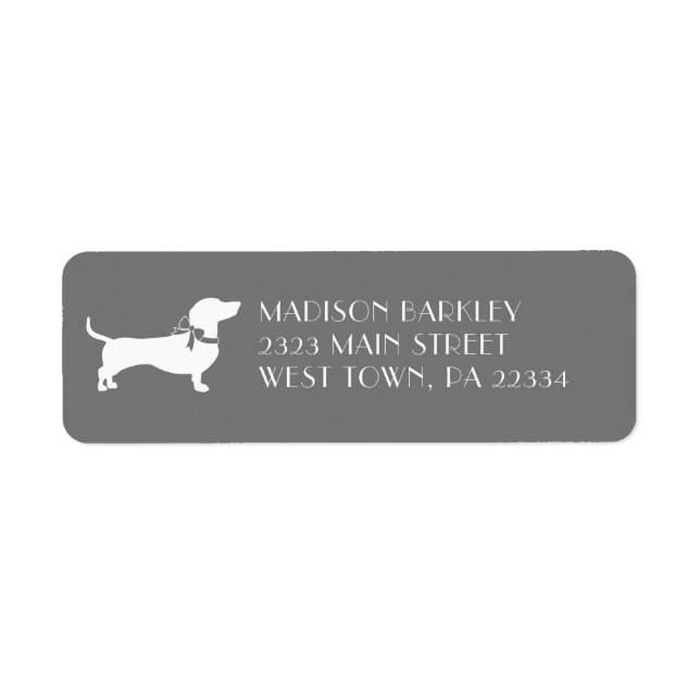 Etiqueta Dachshund Wiener Dog Puppy Label (Frente)