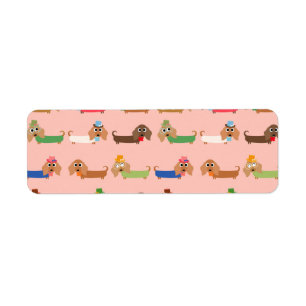 Etiqueta Dachshunds en rosa