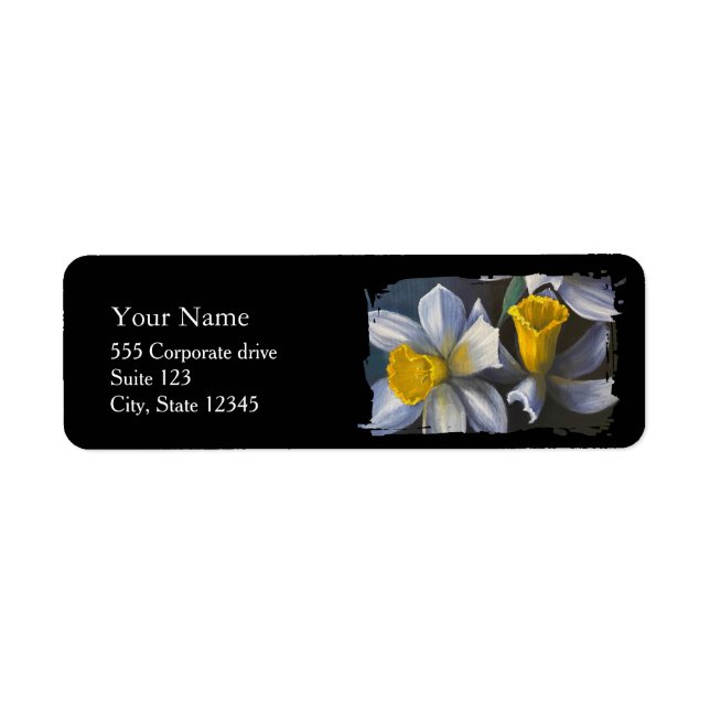 Etiqueta Daffodils Return Address Labels (Frente)