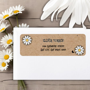 Etiqueta Dainty Daisy Minimalista Craft Baby Shower