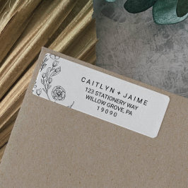 Etiqueta Dainty Elegance Boda