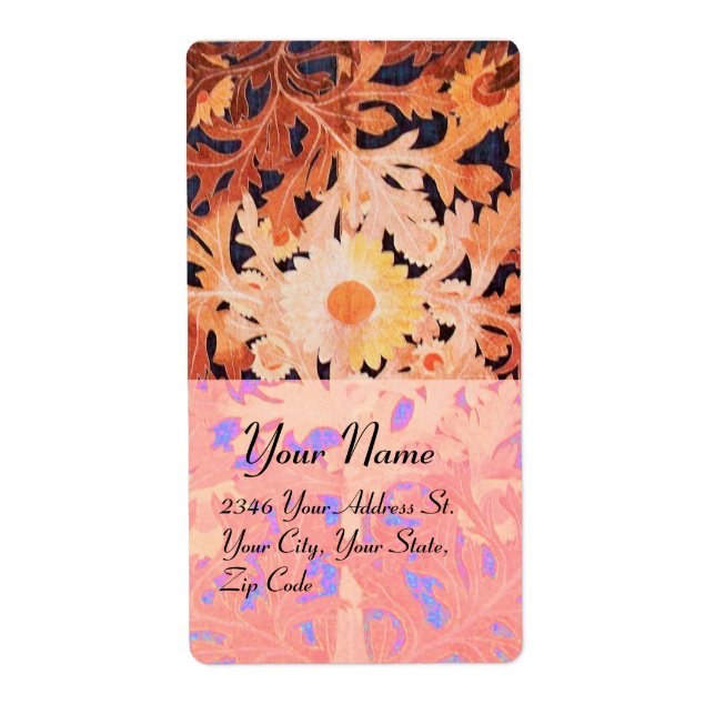 Etiqueta DAISY , azul rojo marrón negro (Frente)